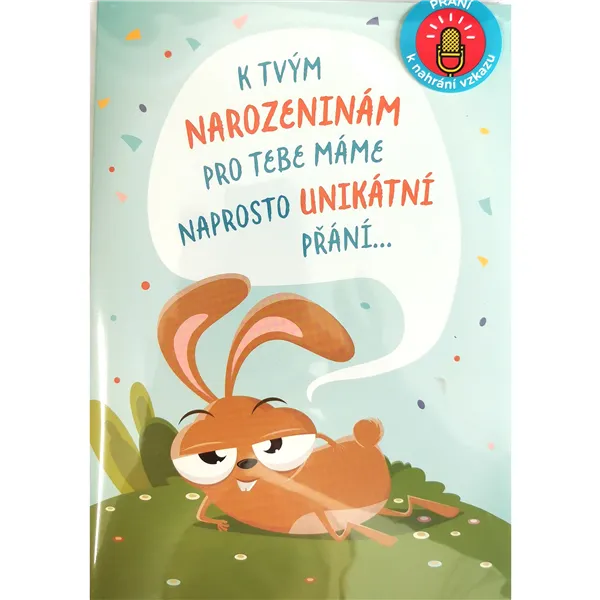 Narozeninové přání k nahrání vzkazu