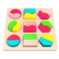 Hra puzzle hmatové dřevěné